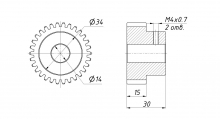 Шестерня М1.5-30-14