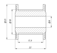 Шкив 20T-3M-15AF 8mm