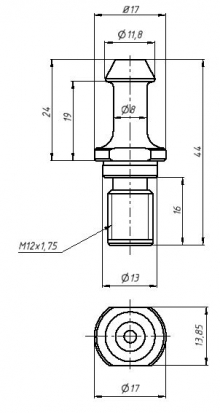 Цанговый патрон ISO30-ER32-45
