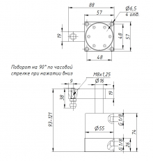 Прижимной пневмоцилиндр ACKR40X90