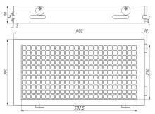 Постоянный магнитный стол PMQC-3060 для станка, механический