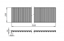 Гофра 1500х200х20 усиленная