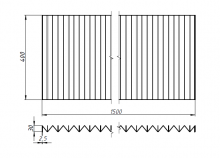 Гофра 1500х400х30 усиленная