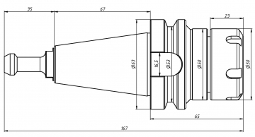 Цанговый патрон BT40-ER32