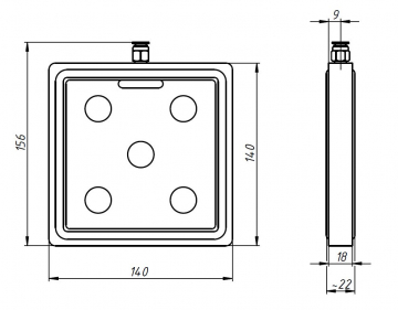ВП 140х140 мм (двухсторонняя)