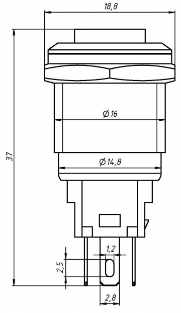 Выключатель LED 3A 220V