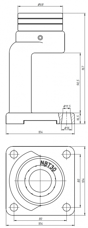 BT30 вертикальная подставка для закрепления оправок