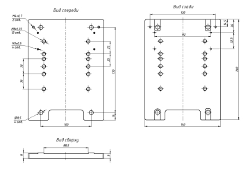 Алюминиевое крепление поворотной оси Тип-1 (AL-25150)