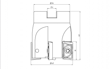 ФРЕЗА НАСАДНАЯ\ТОРЦЕВАЯ BAP400R-40-16-4T (AP1604)