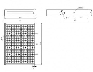 Вакуумный стол с вакуумметром 400x300 (чугунный)