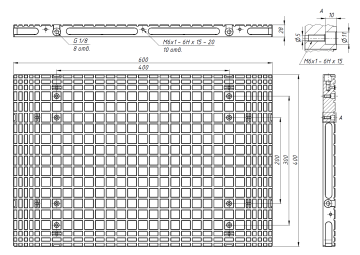 Алюминиевый вакуумный стол 600х400 модульный (ВСМ 6040)