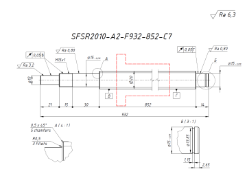 Винт+ гайка SFSR2010-A2-F932-852-C7