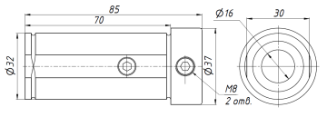 Цилиндрическая переходная втулка 32-16