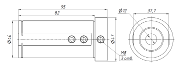 Втулка переходная для инструмента с цилиндрическим хвостовиком D40-d12