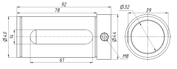 Втулка переходная для инструмента с цилиндрическим хвостовиком D40-d32