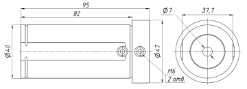 Втулка переходная для инструмента с цилиндрическим хвостовиком D40-d7