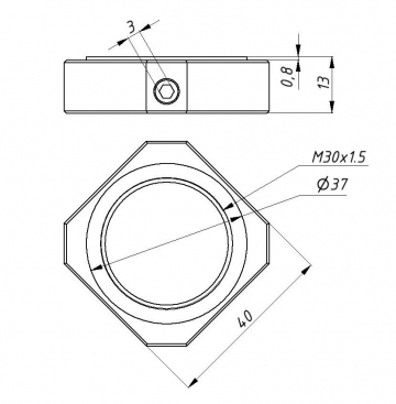 Гайка FK30 BK30 EK30 M30*1.5