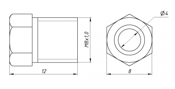 Масляный соединитель YJ-4 M8*1