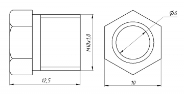 Масляный соединитель YJ-6 M10*1