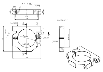 Крепление шпинделя D100-AL
