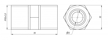 Двойной соединитель внутренний SWJ M10*1