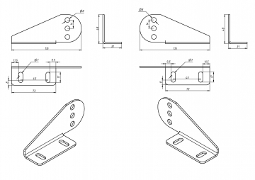 Держатель кабель-канала стальной TP31 (комплект 2 шт.)