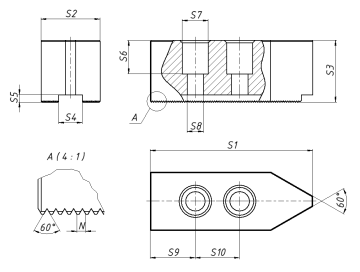SC-10H42P60 кулачки сырые для токарного патрона