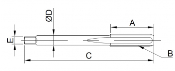 Метчик прямой М10х1,5 (HSS)