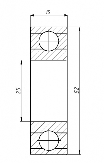 Подшипник шпинделя H7205C-2RZ DBP4 (2 шт. в комплекте)