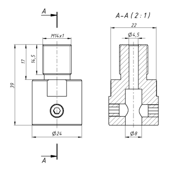 Переходник к токарному патрону 8мм