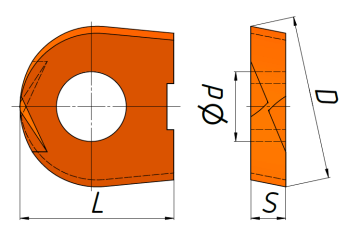 Сменная твердосплавная пластина для фрезерования P3200-D25 P6522