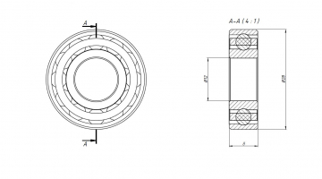 Подшипник радиально-упорный 7001ACTA/P5DBB (Комплект 2 шт.)