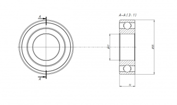 Подшипник шпинделя H7003C-2RZ DBP4 (2 шт. в комплекте)