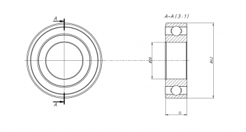 Подшипник шпинделя H7004C-2RZ DBP5 (2 шт. в комплекте)