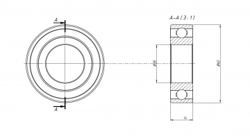 Подшипник шпинделя H7007C-2RZ DBP4 (2 шт. в комплекте)