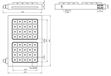 Постоянный магнитный стол для станка, с электрозажимом 4060