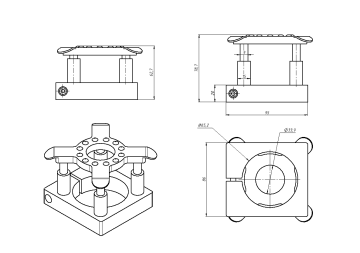 Прижим листового материала для шпинделя 65 мм