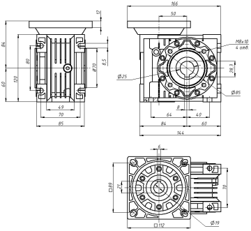 Червячный Редуктор Nema42 NMRV 110 1:5