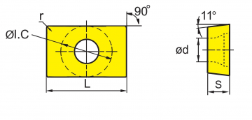Сменная пластина XPHW1504PPR G7205P