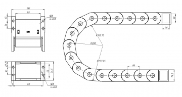 TP55x100 R200 закрытый (с держателями)