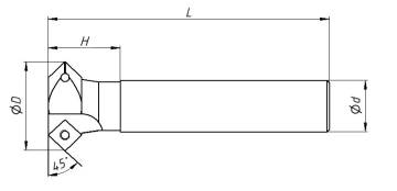 Фасочная фреза SD C20-20-130L-2T