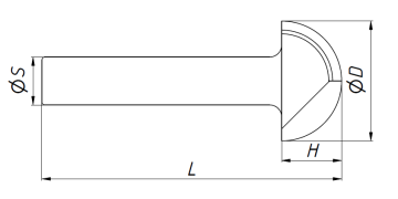 LC05020608 Фреза галтельная R=4,76 D=9,52x6,5 S=8 TW