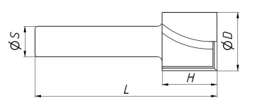 LC01061406 Фреза для выравнивания дна Z=2 D=22,2x20 S=8 TW