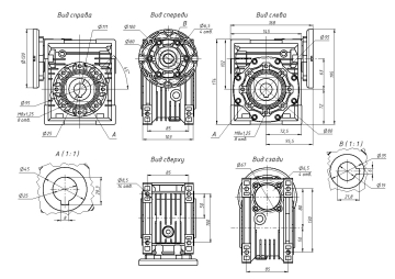 Червячный Редуктор NMRV-63 1:25 80B14