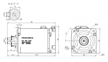 Сервомотор V7E-L08A-1R030-Q1 (220В, 1кВт, 3000об/мин, 5,3А)
