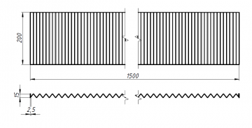 Гофрозащита 1500*200*15