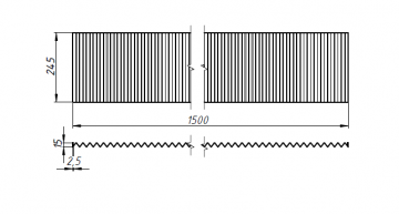 Гофрозащита 1500*245*15