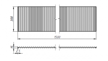 Гофрозащита 1500*300*15