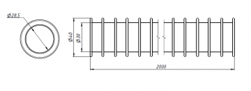 Гофрозащита ШВП 40x30x2000