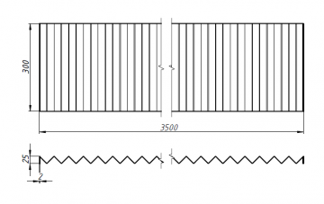 Гофра FL 25-300-3500mm